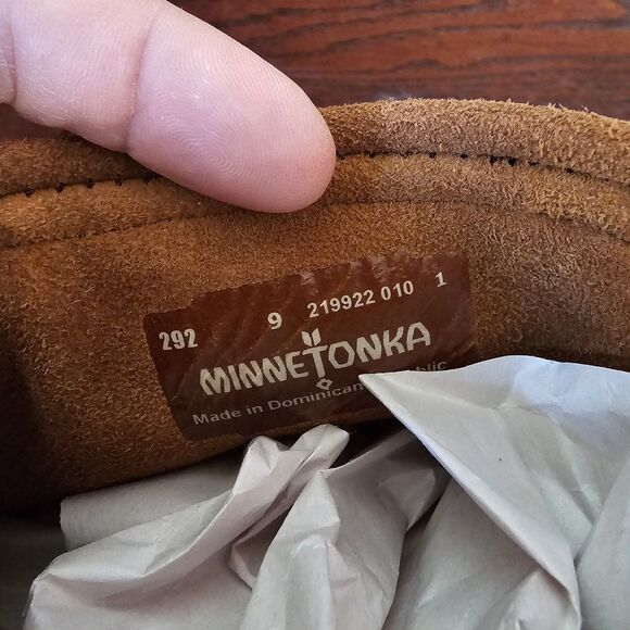 Minnetonka High Top Back Zip Boot Size 9 Brown Suede Leather Ankle - Picture 8 of 8